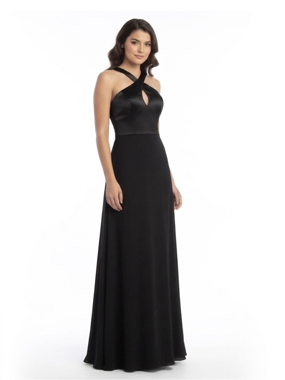 David’s Bridal Elegant Black Maxi Dress
